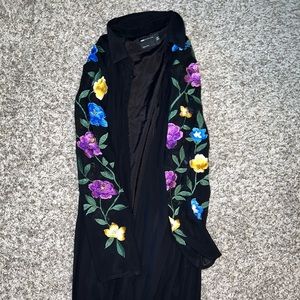 ASOS button up embroidered dress